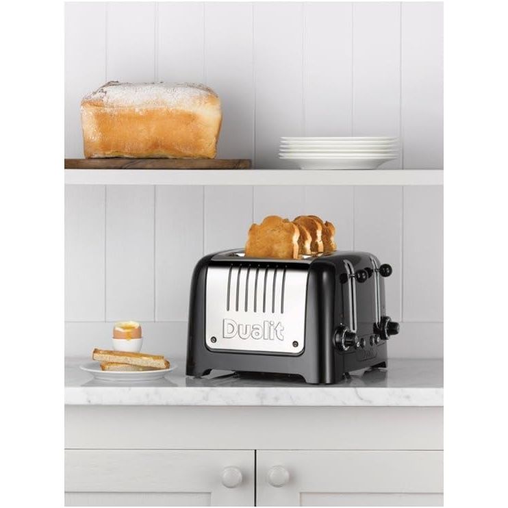 Dualit DPP4 Lite 4-Slice Toaster European Plug (UK Adapter Included) - Black - 2